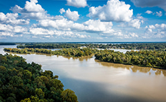 Aerial view of Lake Houston near Atascocita