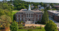 Watertown Town Hall aerial view 